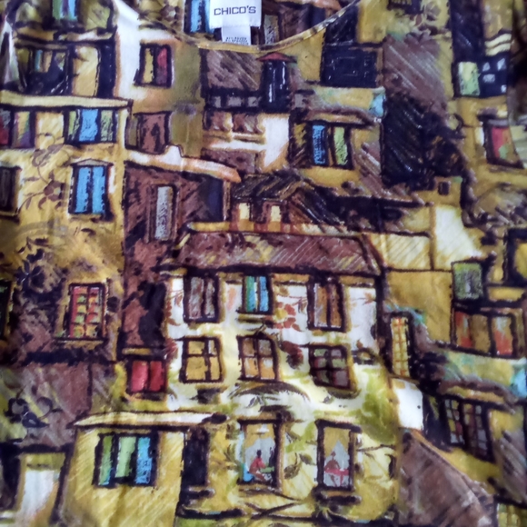 Chico's art deco shirt - Picture 7 of 9